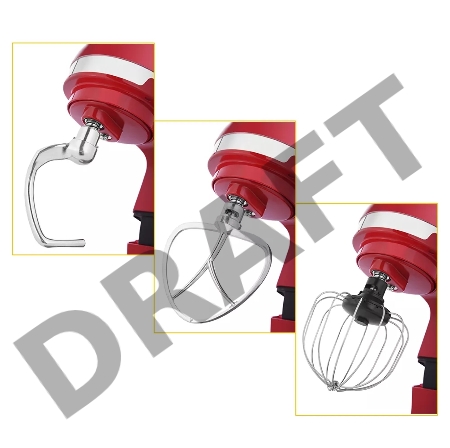 Миксер стационарный Kitfort КТ-1337-1 600Вт красный/серебристый