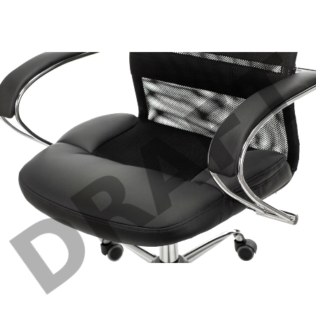 Кресло руководителя Бюрократ CH-608SL/BLACK спинка сетка черный TW-01 TW-11 искусст.кожа/ткань крестовина хром