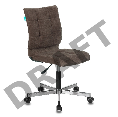 Кресло Бюрократ CH-330M/LT-10 без подлокотников темно-коричневый Light 10 крестовина металл