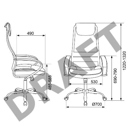 Кресло руководителя Бюрократ CH-608SL/BLACK спинка сетка черный TW-01 TW-11 искусст.кожа/ткань крестовина хром