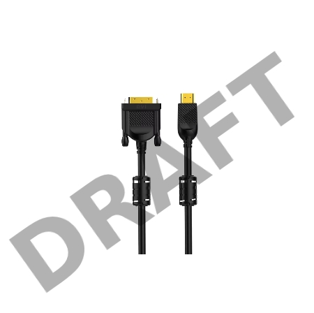 Кабель HDMI AM/DVI(24+1)M, 10м, CU, 1080P@60Hz, 2F, VCOM <CG484GD-10M>