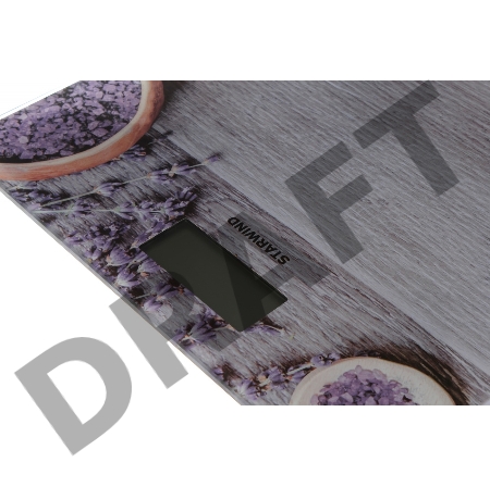 Весы напольные электронные Starwind SSP6031 макс.180кг рисунок/фиолетовый