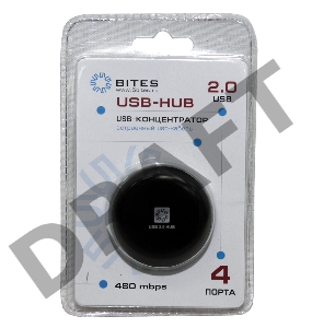 Концентратор 5bites HB24-200BK 4*USB2.0 / USB PLUG / BLACK