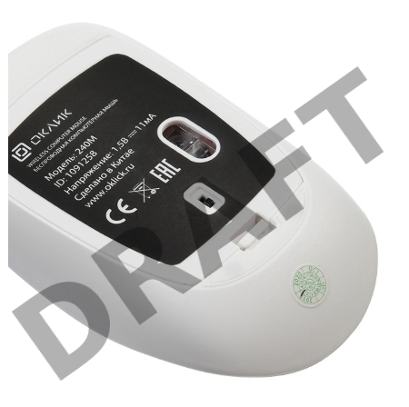 Клавиатура + мышь Oklick 240M клав:белый мышь:белый USB беспроводная slim Multimedia