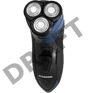 Бритва роторная Starwind SBS1503 реж.эл.:1 питан.:аккум. черный/синий