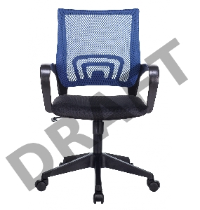 Кресло Бюрократ CH-695N/BL/TW-11 спинка сетка синий TW-05 сиденье черный TW-11
