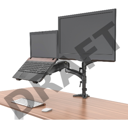 Кронштейн для монитора/ноутбука Cactus CS-VM-LH08-BK черный 13