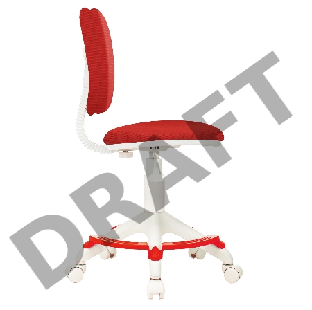 Кресло детское Бюрократ CH-W204/F красный 26-22 крестовина пластик подст.для ног пластик белый