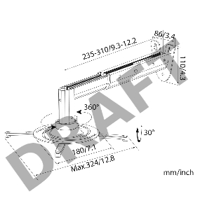 Кронштейн для проектора Cactus CS-VM-PR05B-BK черный макс.10кг настенный и потолочный поворот и наклон