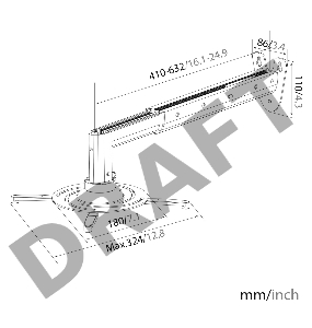 Кронштейн для проектора Cactus CS-VM-PR05BL-AL серебристый макс.10кг настенный и потолочный поворот и наклон
