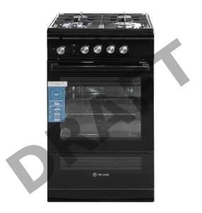 Плита Газовая De Luxe 506040.24г ЧР-001 черный