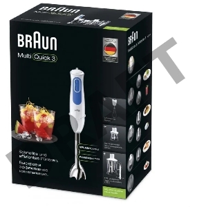 Блендер погружной Braun MQ3045 APERITIVE 700Вт белый/синий