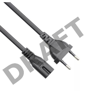 Кабель для аудио-видео техники IEC-320-C7 -- розетка EU, 2-pin <VDE>, VCOM <CE023-CU0.5-3>, 3,0m Кабель для аудио-видео техники IEC-320-C7 -- розетка EU, 2-pin <VDE>, VCOM <CE023-CU0.5-3>, 3,0m