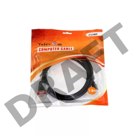 Кабель-переходник Telecom (TA682-1.8M) 4K*60Hz 1.2V Mini DisplayPort M <--> Display Port M 1,8м [6926123463314]