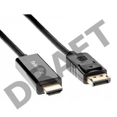 Кабель-переходник DisplayPort M-> HDMI M 1.8m Telecom [TA494)
