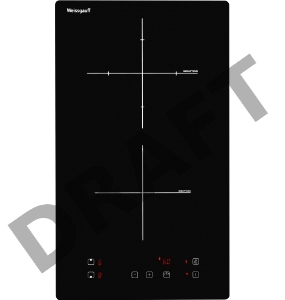 Индукционная панель Домино Weissgauff HI 32, 30 см, индукционная, стеклокерамика, сенсорное управление, индикация степени нагрева, таймер, блокировка от детей, автоотключение, черная