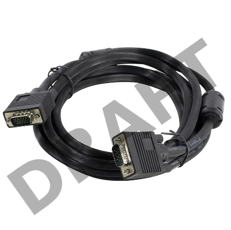 Кабель VGA сигнальный 15M / 15M, ферр.кольца, 3м.  5bites APC-133-030
