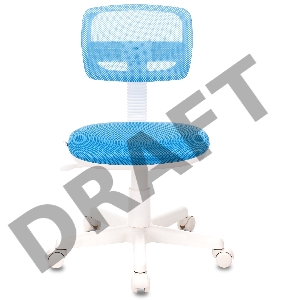 Кресло детское Бюрократ CH-W299/LB/TW-55 спинка сетка голубой TW-31 TW-55 (пластик белый)
