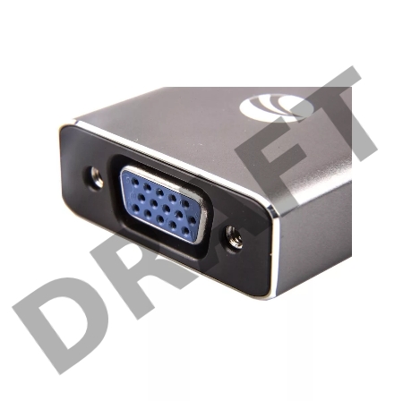 Aдаптер USB 3.1 Type-Cm --> VGA(f) 1080@60Hz, Aluminum Shell, VCOM <CU421T>