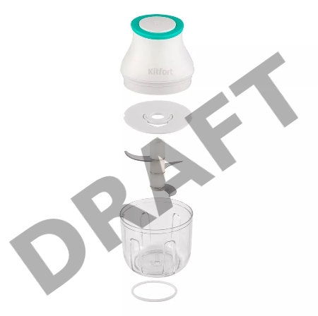 Измельчитель электрический Kitfort КТ-3088 0.17л. 22Вт белый/бирюзовый