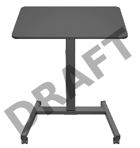 Стол для ноутбука Cactus VM-FDS102 столешница МДФ черный 80x60x121см (CS-FDS102BBK)