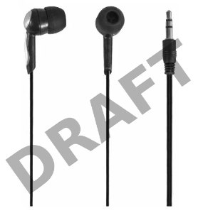 Наушники-вкладыши Defender Basic-603 / для плеера /Ø10 мм / 3.5 mm jack / кабель 1,1м./ пластик /черный.