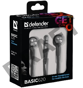 Наушники Defender Наушники вставки Basic 620 черный 63620