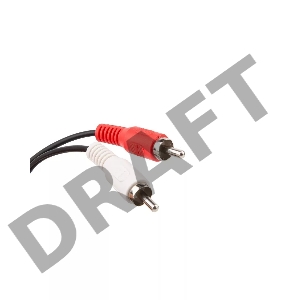 Кабель соединительный 2xRCA (M) - 2xRCA (M) черный 1,5m, Telecom <TAV7158-1.5M>