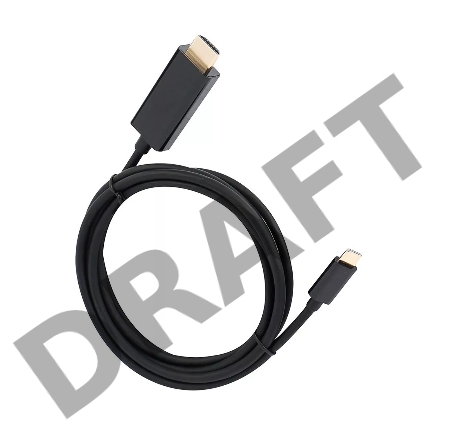 Кабель-адаптер VCOM CU423C-1.8M USB 3.1 Type-Cm --> HDMI A(m) 3840x2160@30Hz, 1.8m