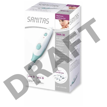 Маникюрно-педикюрный набор Sanitas SMA36 насадок в компл.:7шт белый