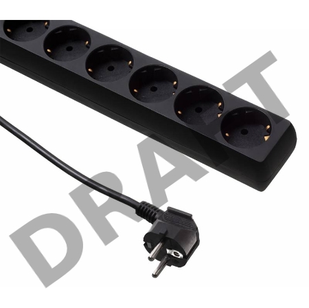 Сетевой фильтр Buro 600SH-16-5-B 5м (6 розеток) черный (коробка)