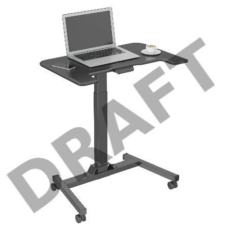 Стол для ноутбука Cactus VM-FDE101 столешница МДФ черный 80x60x123см (CS-FDE101BBK)