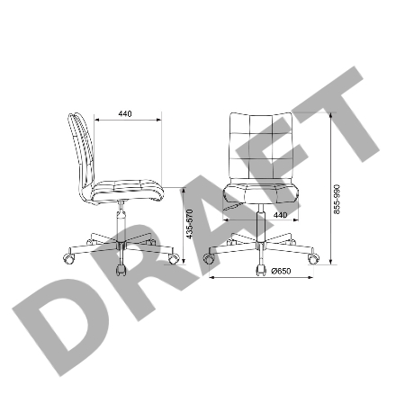 Кресло Бюрократ CH-330M/PINK без подлокотников розовый Lincoln 205 искусственная кожа крестовина металл