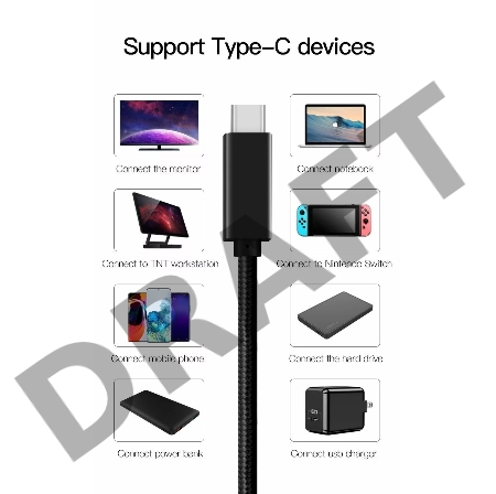 Кабель USB 3.1 Type Cm -- Cm IC 5А 10Gbs длина 1M, Telecom <TC420S> серебряный