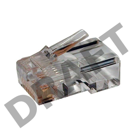 Разъем RJ-45(8P8C) под витую пару, категория 5e (50 µ