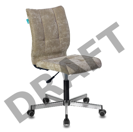 Кресло Бюрократ CH-330M/LT-21 без подлокотников песочный крестовина металл