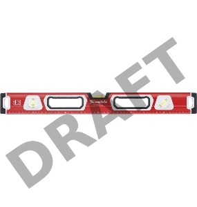 MATRIX Уровень алюминиевый, магнит фрезеров 3 глазка 2 комп, рукоятки, 1000 мм 34733