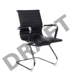 Кресло Бюрократ CH-883-LOW-V/BLACK низкая спинка черный искусственная кожа (в коробке 2 шт, цена за 1 шт)