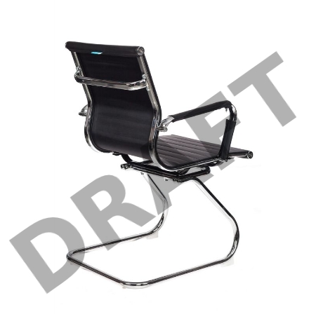 Кресло Бюрократ CH-883-LOW-V/BLACK низкая спинка черный искусственная кожа (в коробке 2 шт, цена за 1 шт)