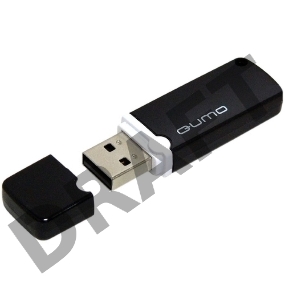 Флэш Диск USB 2.0 QUMO 32GB Optiva 02 Black QM32GUD-OP2-black