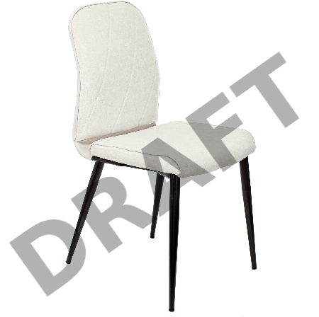 Стул для кухни Бюрократ KF-3_2 комплект 2шт молочный Velvet 20 металл черный на ножках (KF-3/VELV20_2)