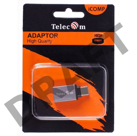 Переходник OTG USB 3.1 Type-C --> USB 3.0 Af  Telecom <TA431M>