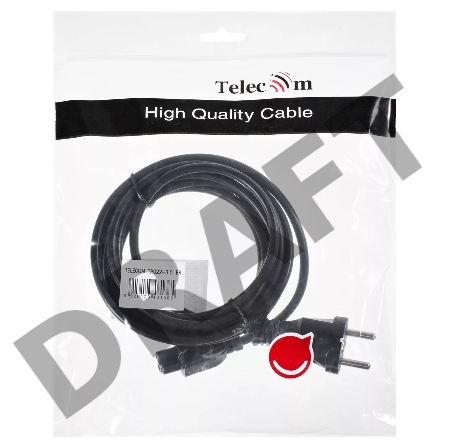 Кабель питания для ноутбуков 3m, 3-pin, с заземлением, 220V (Европейский стандарт) Telecom