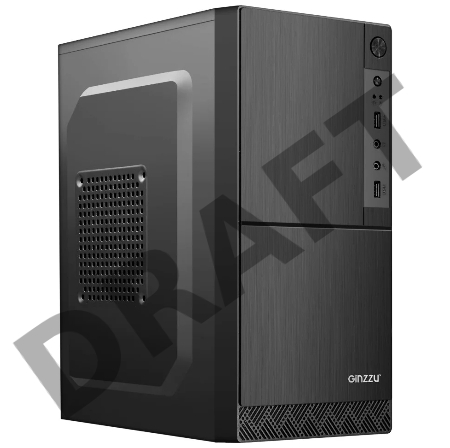 Корпус Ginzzu B190 2*USB 2.0,AU w/o PSU