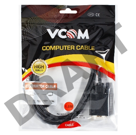 Кабель-переходник VCOM CG596-1.8M HDMI --> VGA_M/M 1,8м