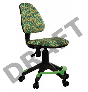 Кресло детское Бюрократ KD-4-F/PENCIL-GN зеленый карандаши колеса зеленый