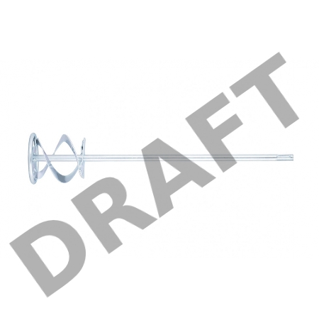 Миксер для красок и штукатурных смесей, 100 х 600 мм, оцинкованный, хвостовик SDS Plus// Denzel