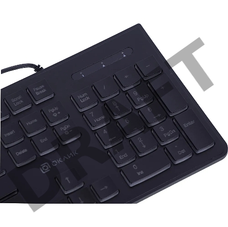 Клавиатура Oklick 440ML черный USB slim LED