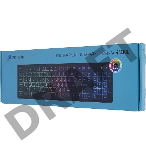 Клавиатура Oklick 440ML черный USB slim LED