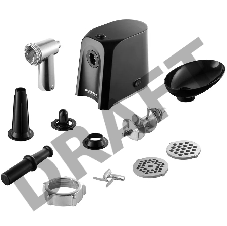 Мясорубка Redmond RMG-1223 1000Вт черный/серебристый